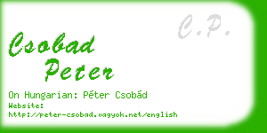 csobad peter business card